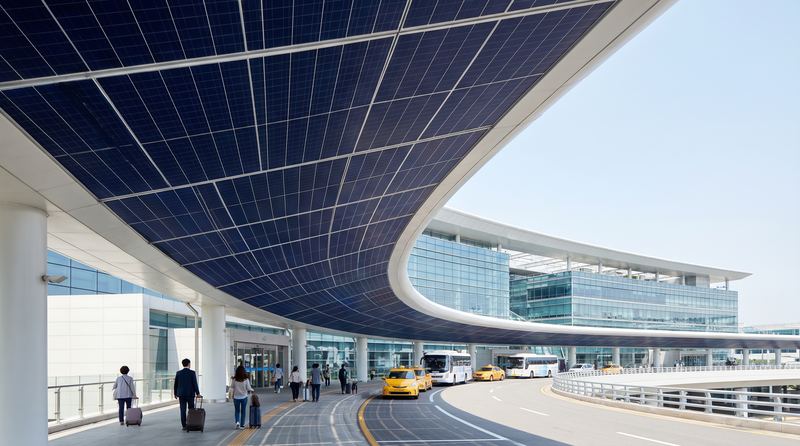공항·역사 BIPV 캐노피 적용 사례